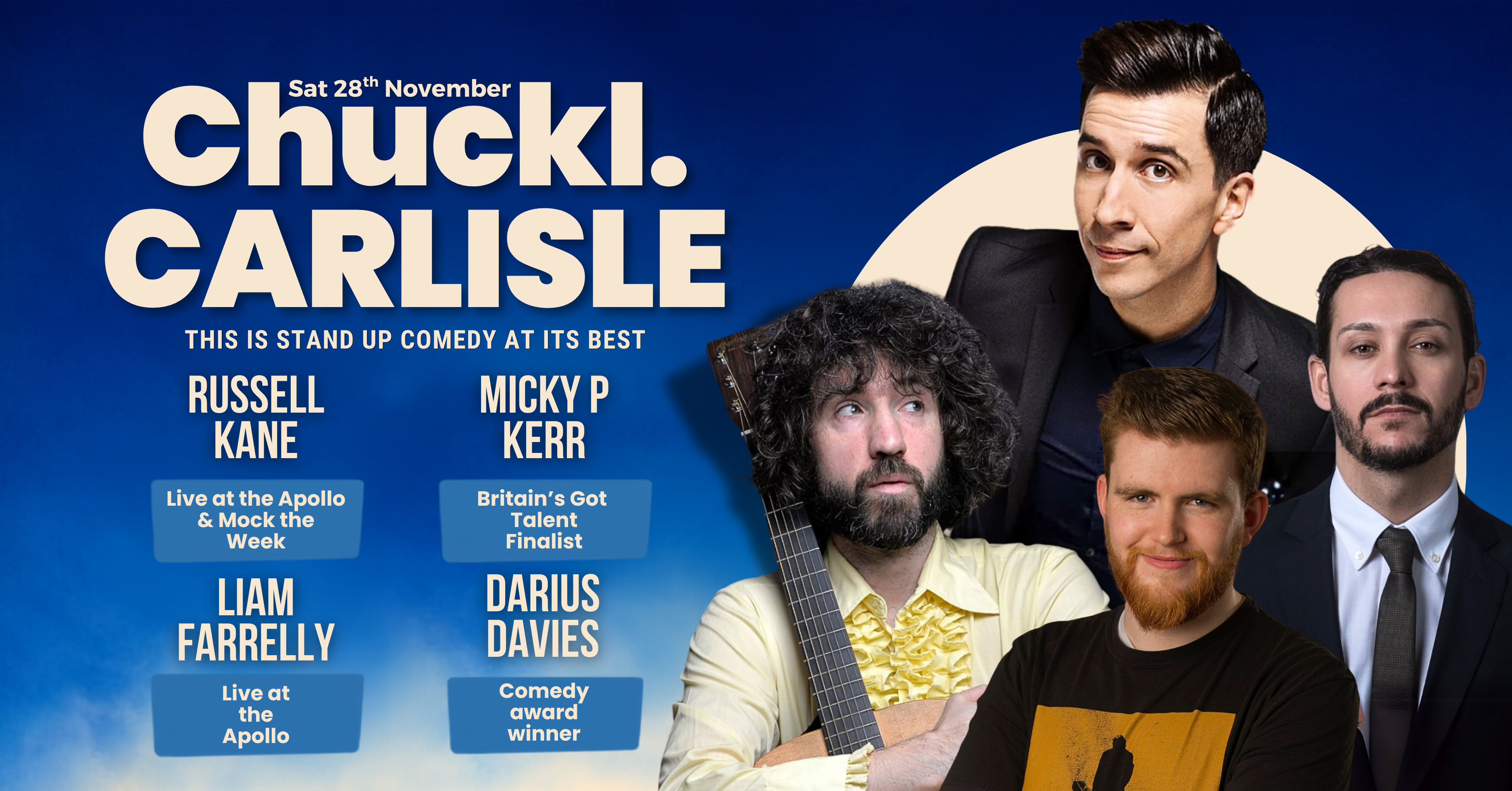 Russell Kane Carlisle tickets at The Sands Centre on Sat, 28 Nov 2026