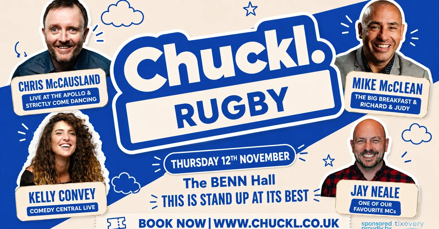 Chris McCausland Rugby tickets at The Benn Hall on Thu, 12 Nov 2026